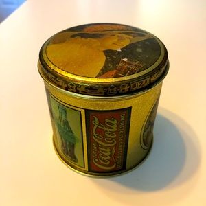Vintage 1984 Coca-Cola Victorian Lady metal tin.